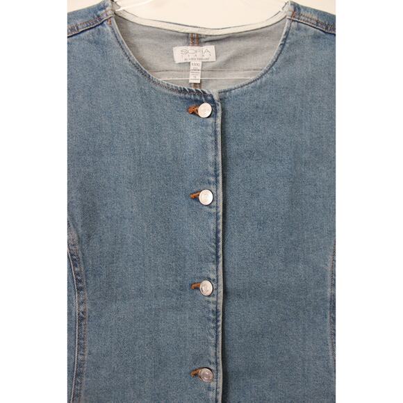 Sofia by Sofia Vergara Women's Scoop Neck Vest Dawn Blue Size XXXL NWT - Picture 5 of 6